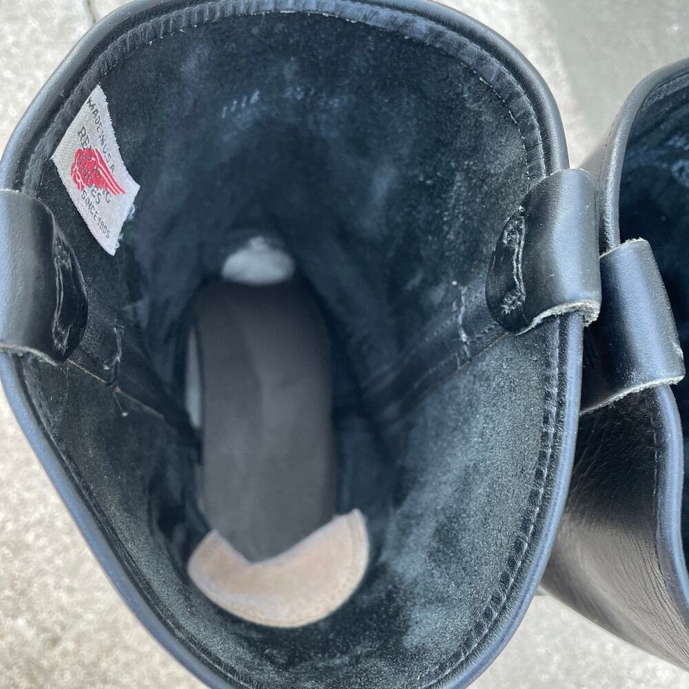 Red Wing Pecos Boots Mens 10.5 B Black Leather Vibram Work Ranch Western Pull On - Picture 10 of 16